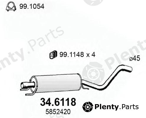  ASSO part 34.6118 (346118) Middle Silencer