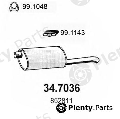  ASSO part 34.7036 (347036) End Silencer