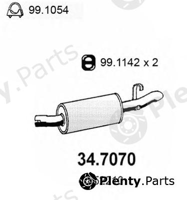  ASSO part 34.7070 (347070) End Silencer