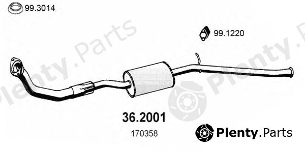  ASSO part 36.2001 (362001) Front Silencer