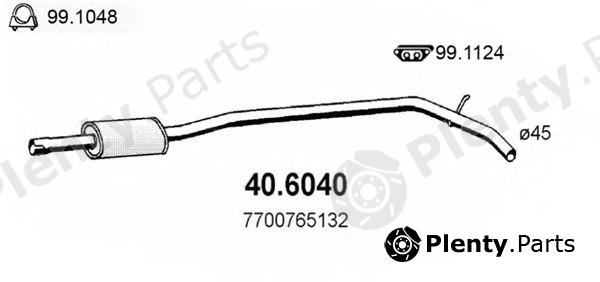  ASSO part 40.6040 (406040) Middle Silencer