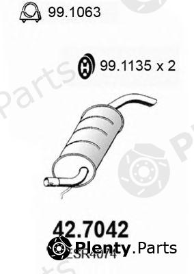  ASSO part 42.7042 (427042) End Silencer