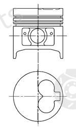  KOLBENSCHMIDT part 94372720 Piston