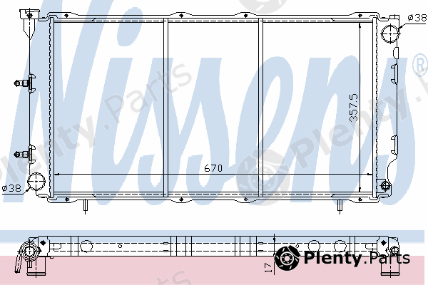  NISSENS part 640961 Radiator, engine cooling