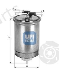  UFI part 24.382.00 (2438200) Fuel filter