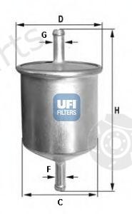  UFI part 31.529.00 (3152900) Fuel filter