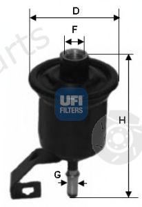  UFI part 31.776.00 (3177600) Fuel filter