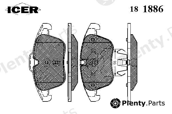  ICER part 181886 Brake Pad Set, disc brake