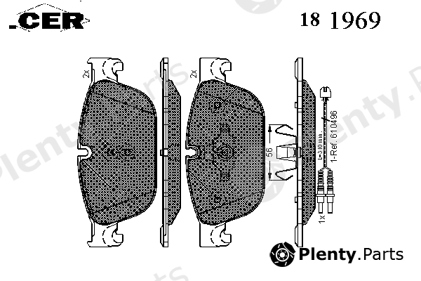  ICER part 181969 Brake Pad Set, disc brake