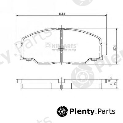  NIPPARTS part J3602079 Brake Pad Set, disc brake