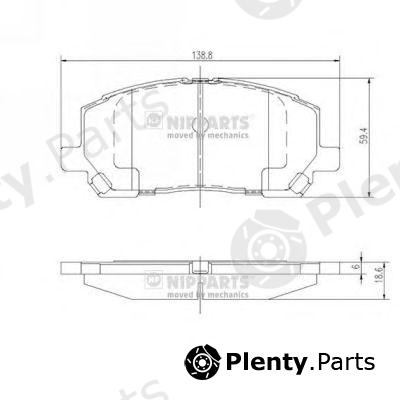 NIPPARTS part J3602118 Brake Pad Set, disc brake