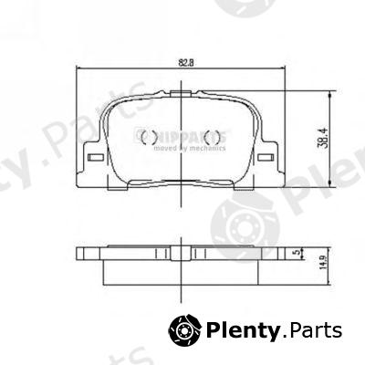  NIPPARTS part J3612032 Brake Pad Set, disc brake