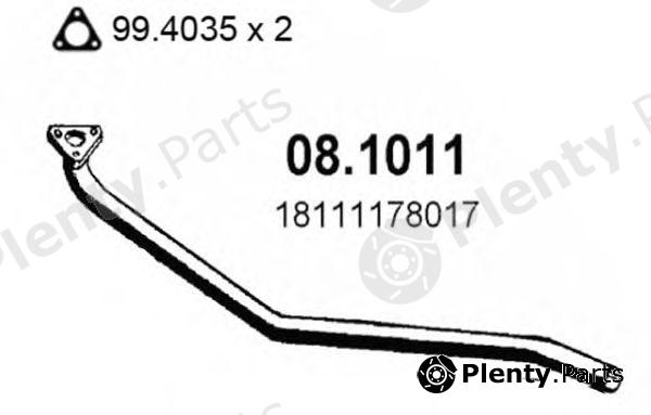  ASSO part 08.1011 (081011) Exhaust Pipe