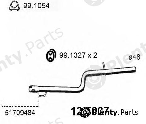  ASSO part 12.5037 (125037) Exhaust Pipe