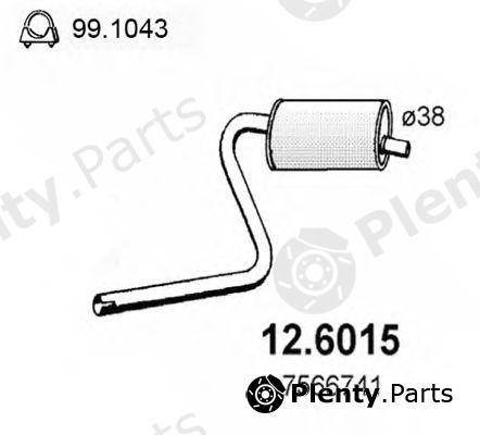  ASSO part 12.6015 (126015) Middle Silencer