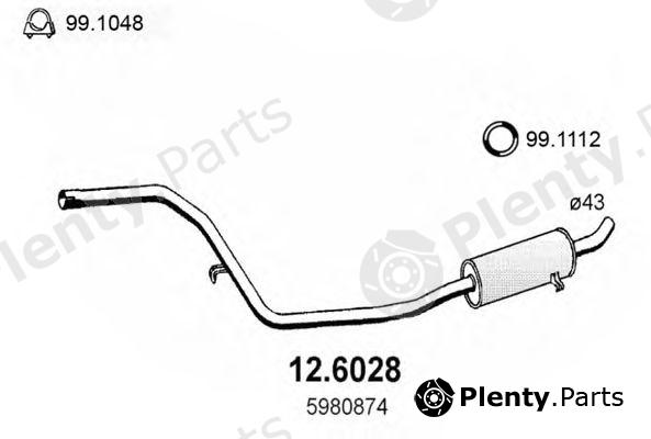  ASSO part 12.6028 (126028) Middle Silencer