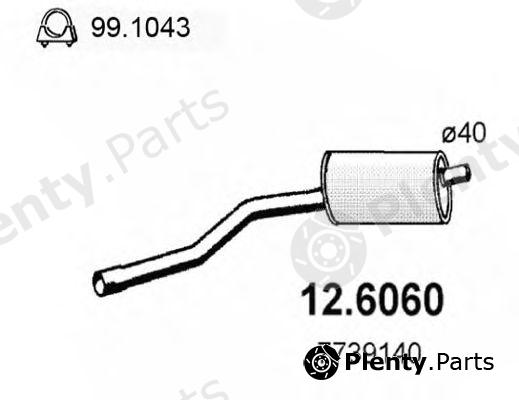  ASSO part 12.6060 (126060) Middle Silencer