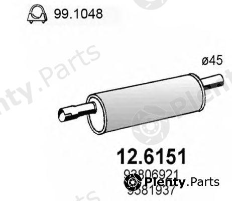  ASSO part 12.6151 (126151) Middle Silencer