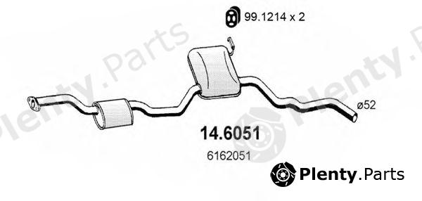  ASSO part 14.6051 (146051) Middle Silencer