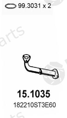  ASSO part 15.1035 (151035) Exhaust Pipe