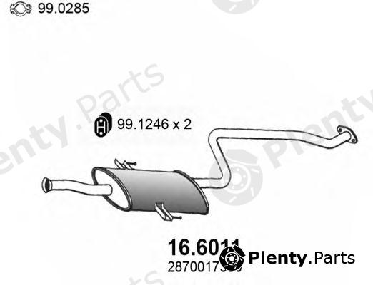  ASSO part 16.6011 (166011) Middle Silencer