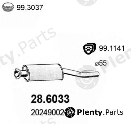  ASSO part 28.6033 (286033) Middle Silencer