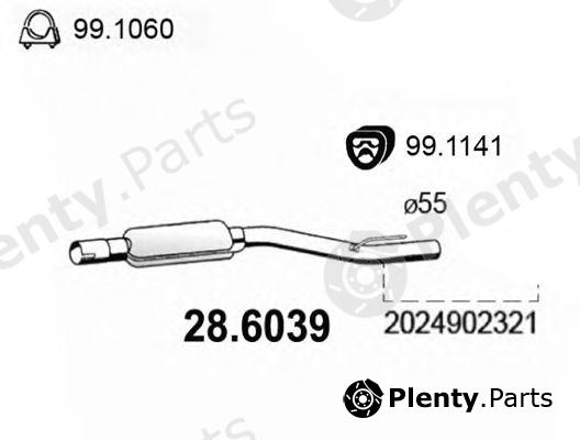  ASSO part 28.6039 (286039) Middle Silencer