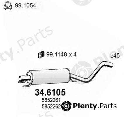  ASSO part 34.6105 (346105) Middle Silencer