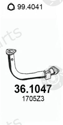  ASSO part 36.1047 (361047) Exhaust Pipe