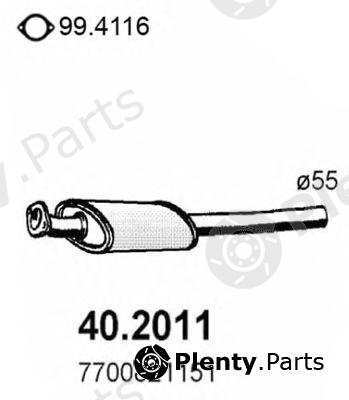  ASSO part 40.2011 (402011) Front Silencer