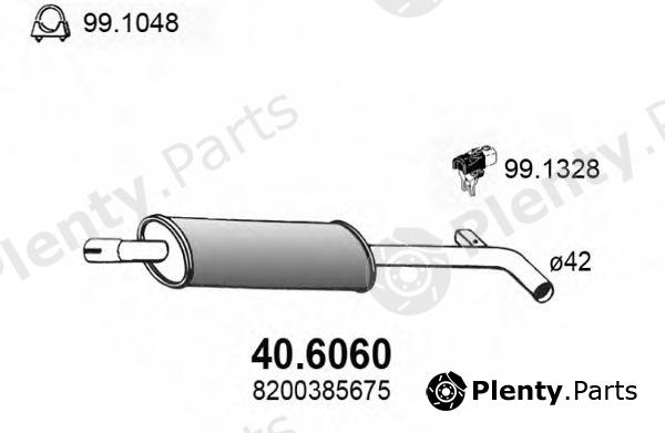 ASSO part 40.6060 (406060) Middle Silencer