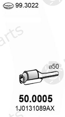  ASSO part 50.0005 (500005) Catalytic Converter