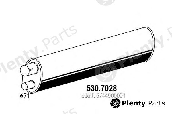  ASSO part 530.7028 (5307028) Middle-/End Silencer