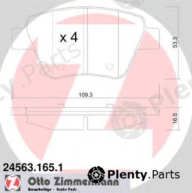  ZIMMERMANN part 24563.165.1 (245631651) Brake Pad Set, disc brake