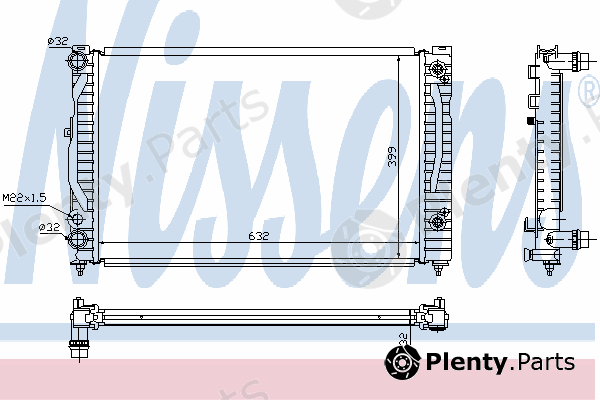  NISSENS part 60499 Radiator, engine cooling