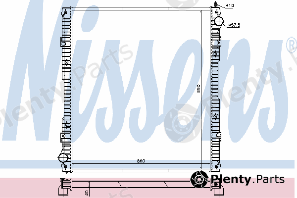  NISSENS part 640670 Radiator, engine cooling