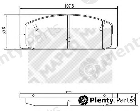  MAPCO part 6712 Brake Pad Set, disc brake