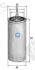  UFI part 24.396.00 (2439600) Fuel filter
