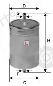  SOFIMA part S1611B Fuel filter