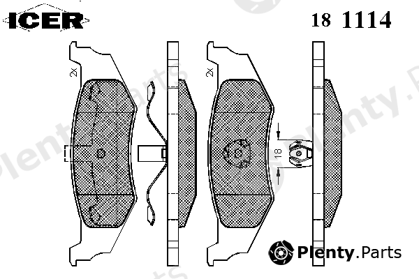  ICER part 181114 Brake Pad Set, disc brake