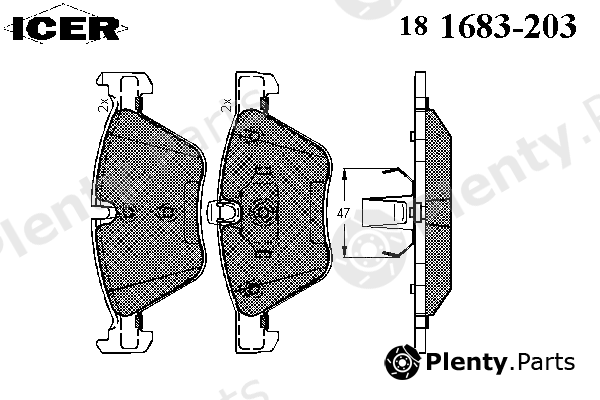  ICER part 181683-203 (181683203) Brake Pad Set, disc brake
