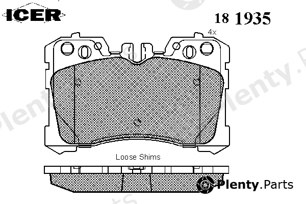  ICER part 181935 Brake Pad Set, disc brake