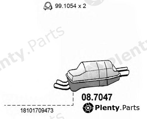  ASSO part 08.7047 (087047) End Silencer