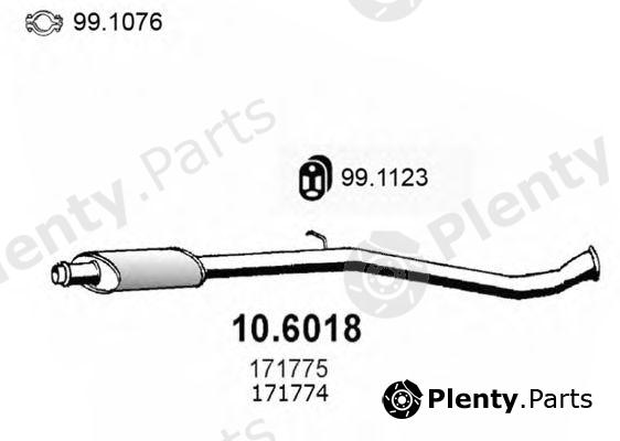  ASSO part 10.6018 (106018) Middle Silencer