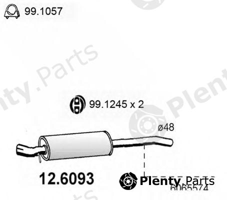  ASSO part 12.6093 (126093) Middle Silencer