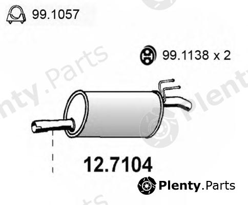  ASSO part 12.7104 (127104) End Silencer