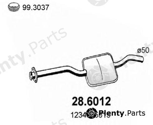  ASSO part 28.6012 (286012) Middle Silencer