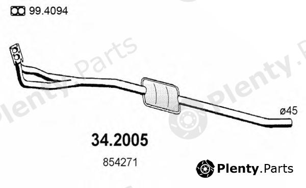  ASSO part 34.2005 (342005) Front Silencer