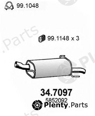  ASSO part 34.7097 (347097) End Silencer