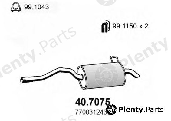  ASSO part 40.7075 (407075) End Silencer